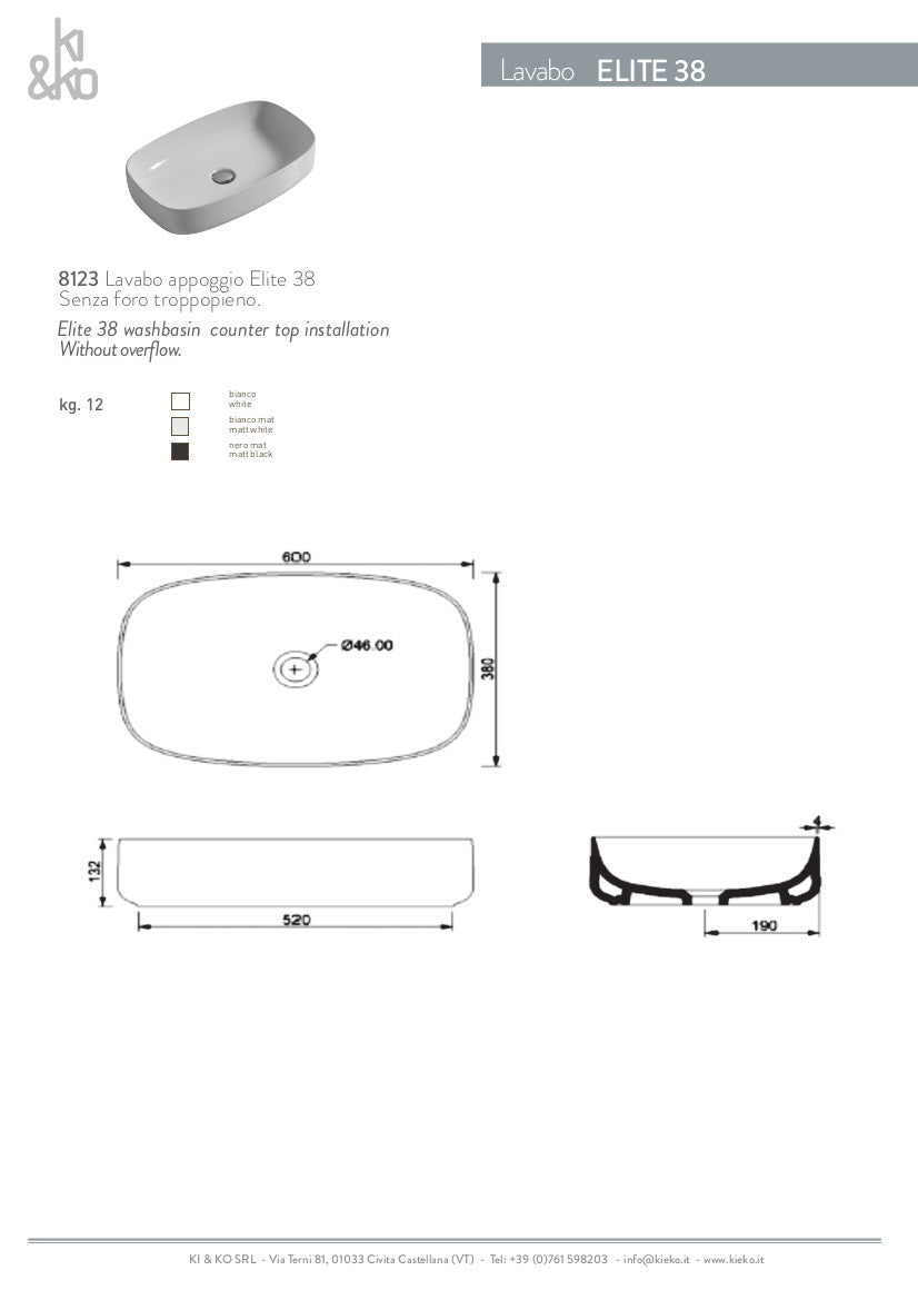 Elite Aufsatzwaschbecken