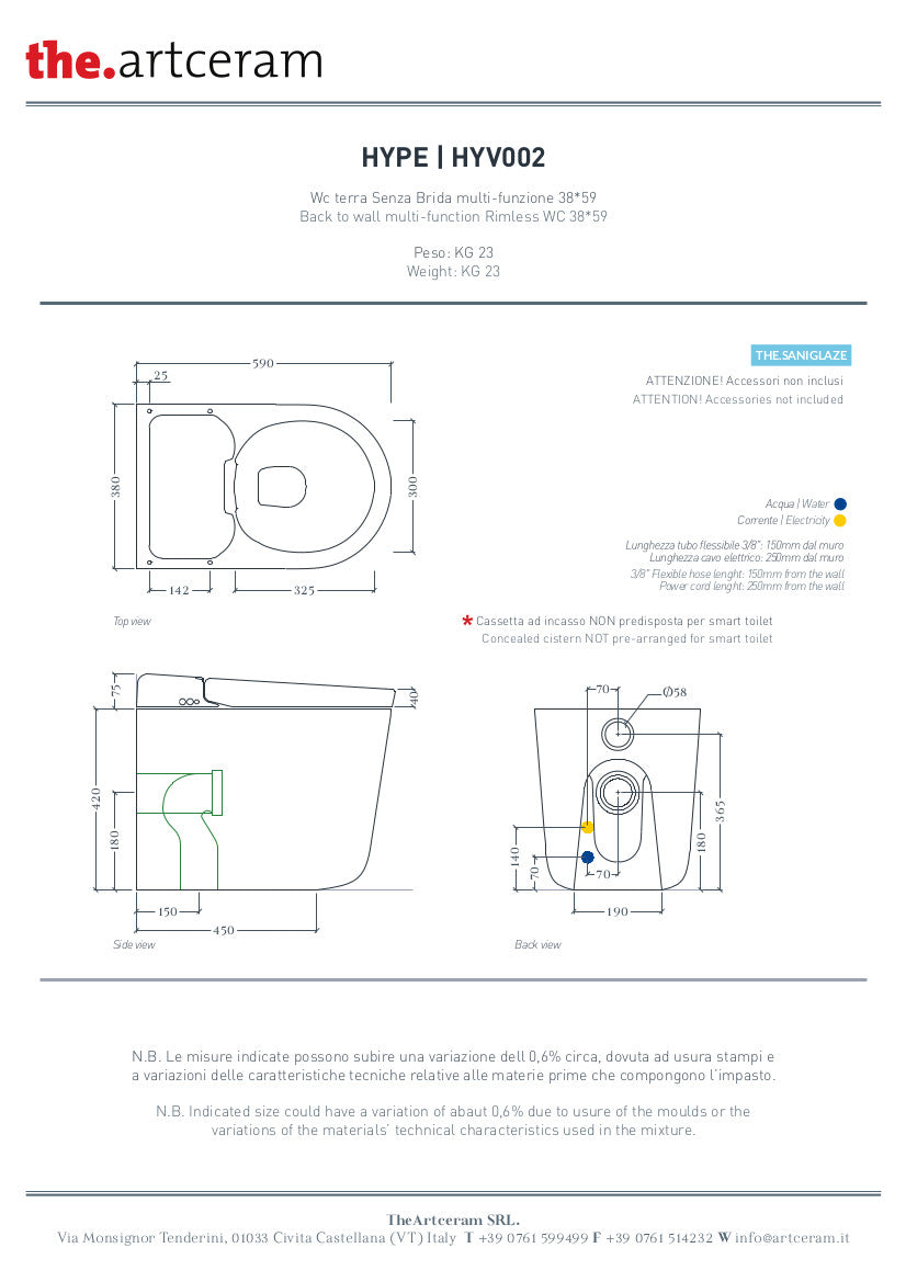 Hype Multifunktionale, randlose Standtoilette