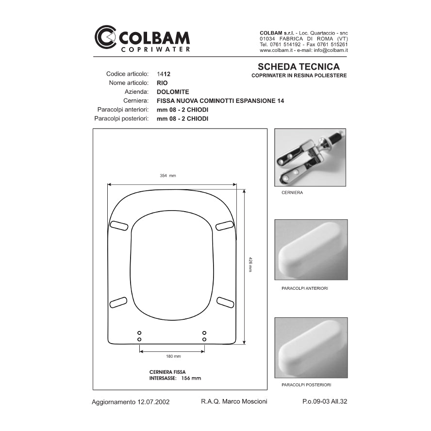 Copriwater Compatibile Rio