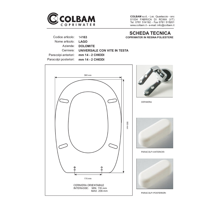 Sièges de toilette compatibles Lago