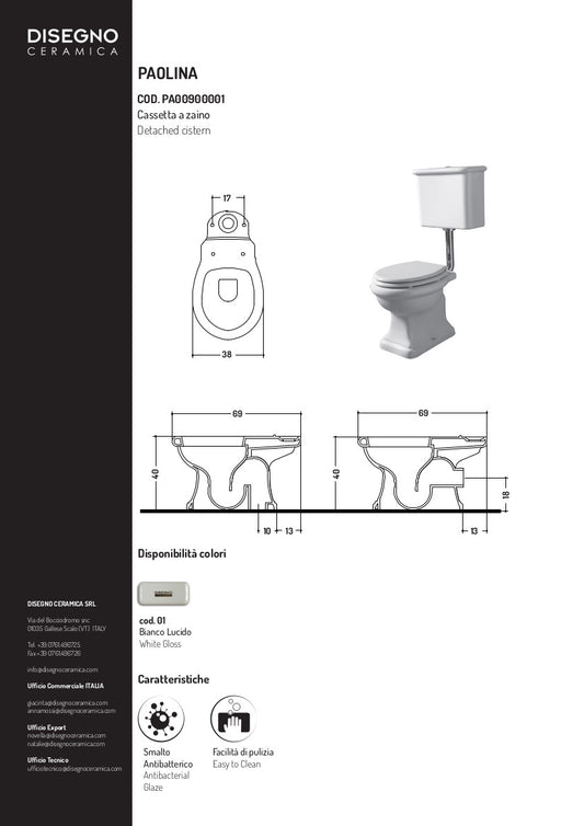 Cassetta di Scarico a Zaino Paolina