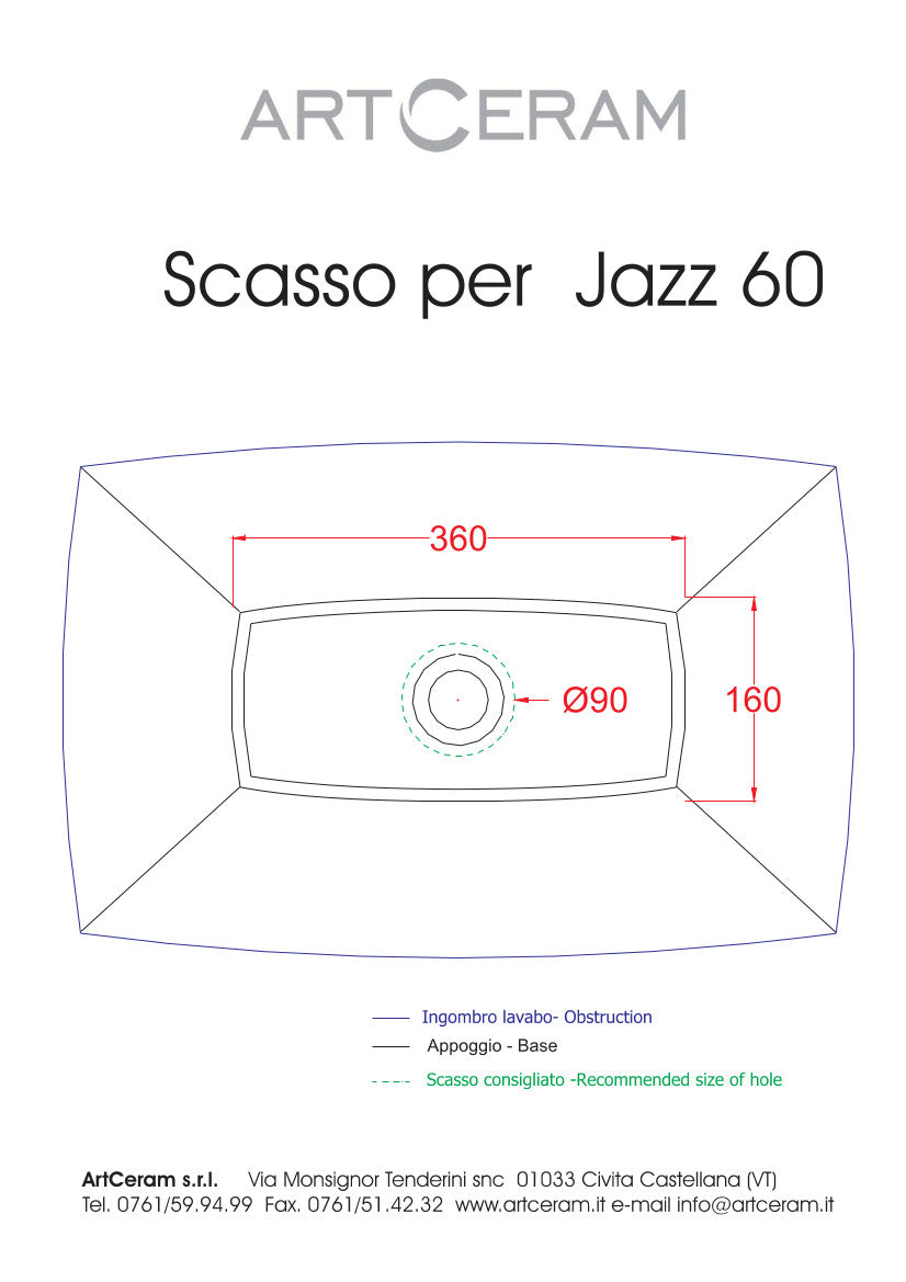 Jazz-Waschbecken für die Arbeitsplatte