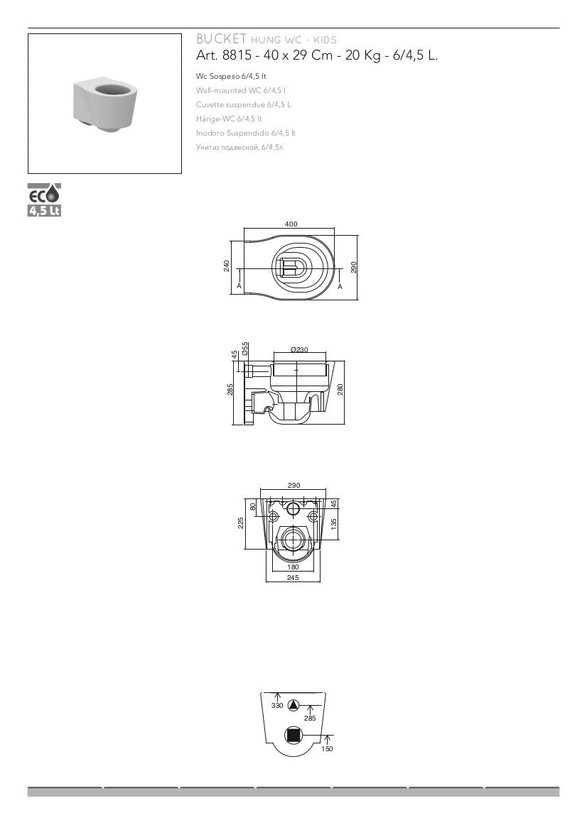 Vaso sospeso infanzia Bucket