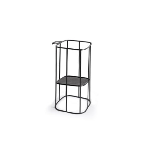 LAVABO CUBIQUE MÉTALLIQUE HAUT SUR TERRASSE