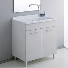 Waschküche mit ABS Badewanne und zwei Türen cm 70x40xH89 Medusa
