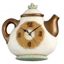 Clock Teapot Round Copper