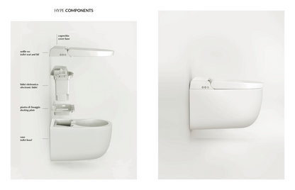 Hype Multifunktionale wandhängende Toilette ohne Spülrand 