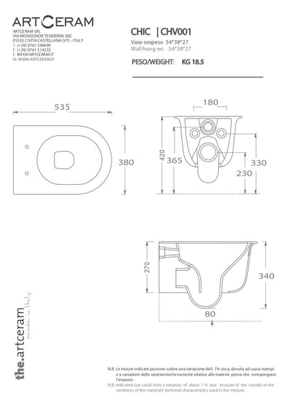 Elegante, wandhängende Toilette ohne Spülrand