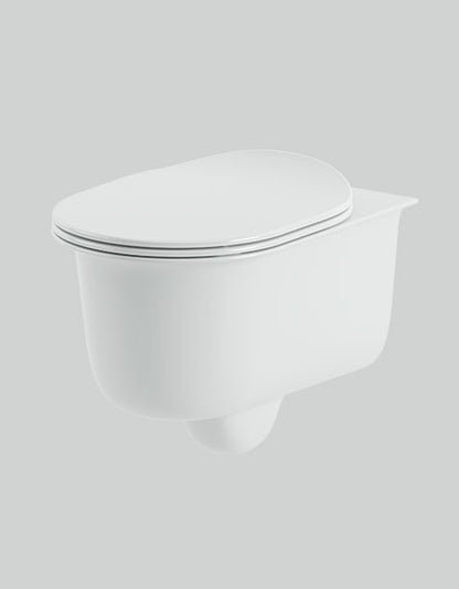 Elegante, wandhängende Toilette ohne Spülrand