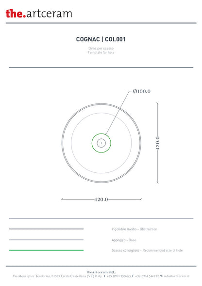 Cognac 42 Marmi &amp; Graniglie Aufsatzwaschbecken