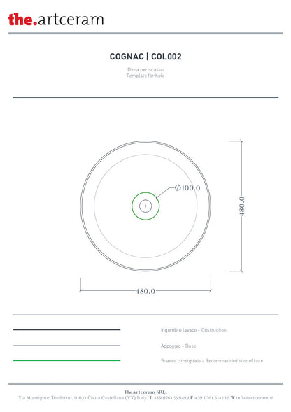 Cognac 48 Marmi &amp; Graniglie Aufsatzwaschbecken