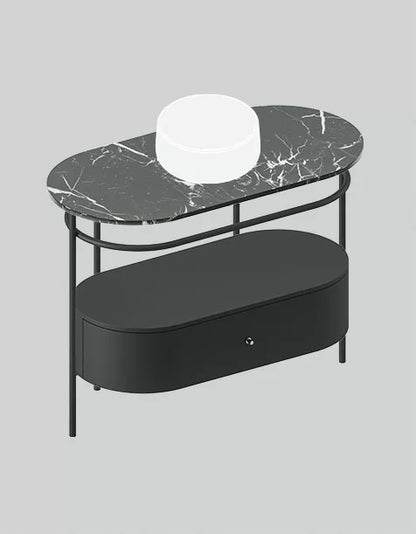 Konstruktion für ovales Waschbecken 36,5 x 58,6 cm (H83) – Nicht maßstabsgetreu