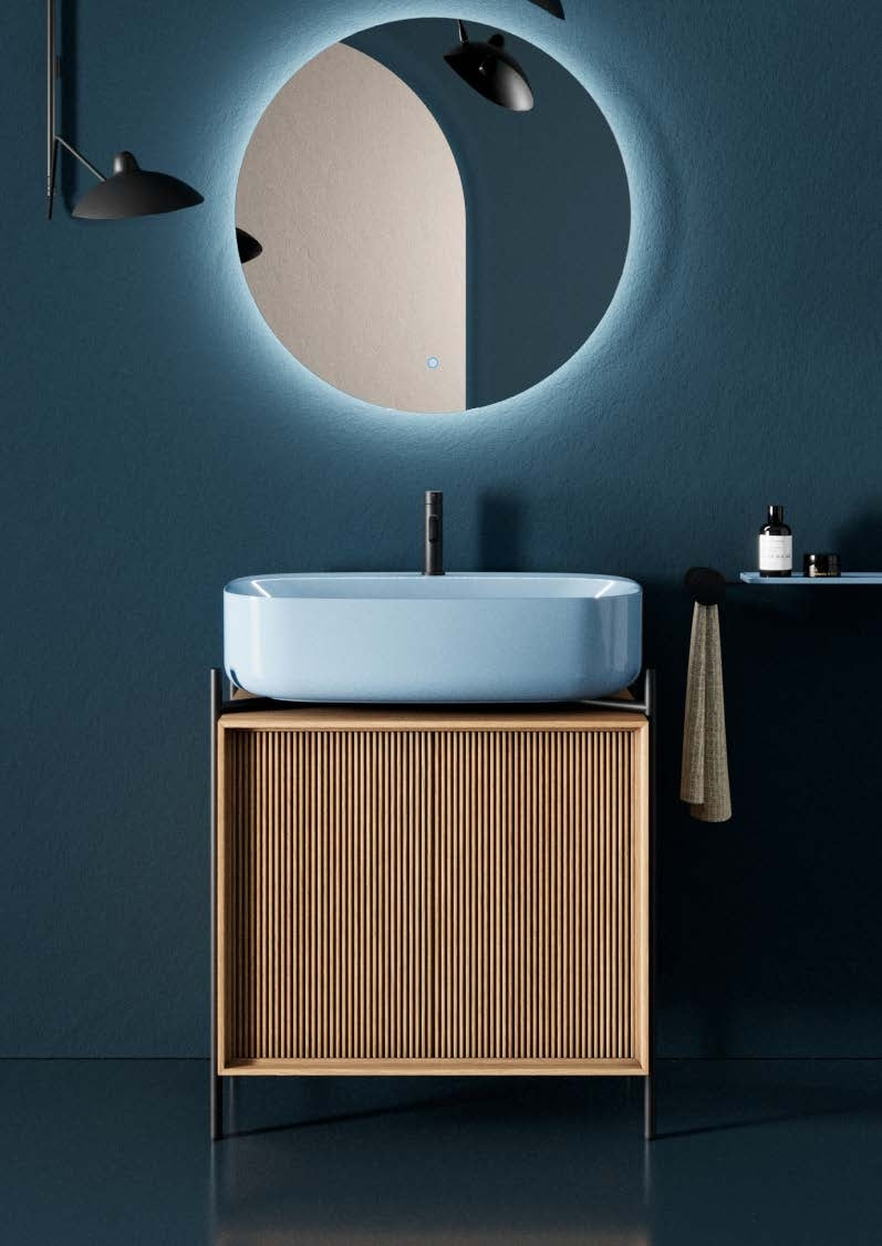 Lavabo da appoggio con foro Moon