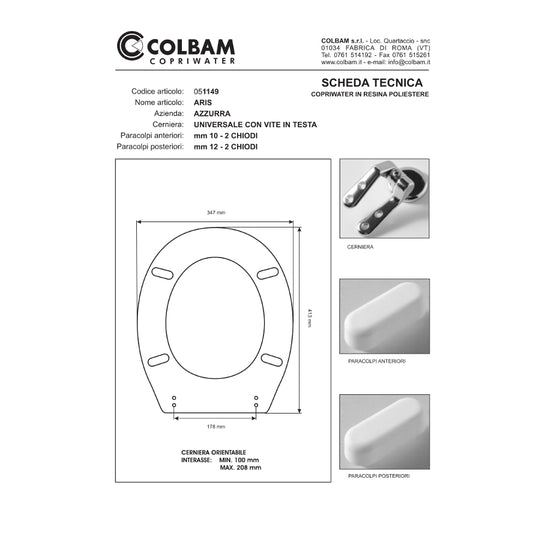 Siège de toilette compatible Aris 