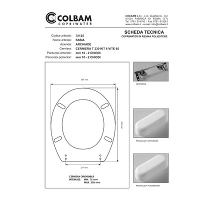 Abattant de toilette compatible avec Fabia/Flavia/Kerafin