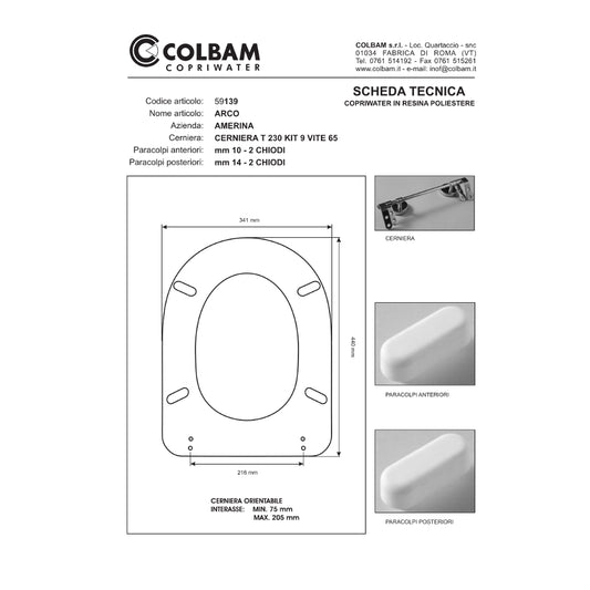 siège de toilette compatible Arco/Armony