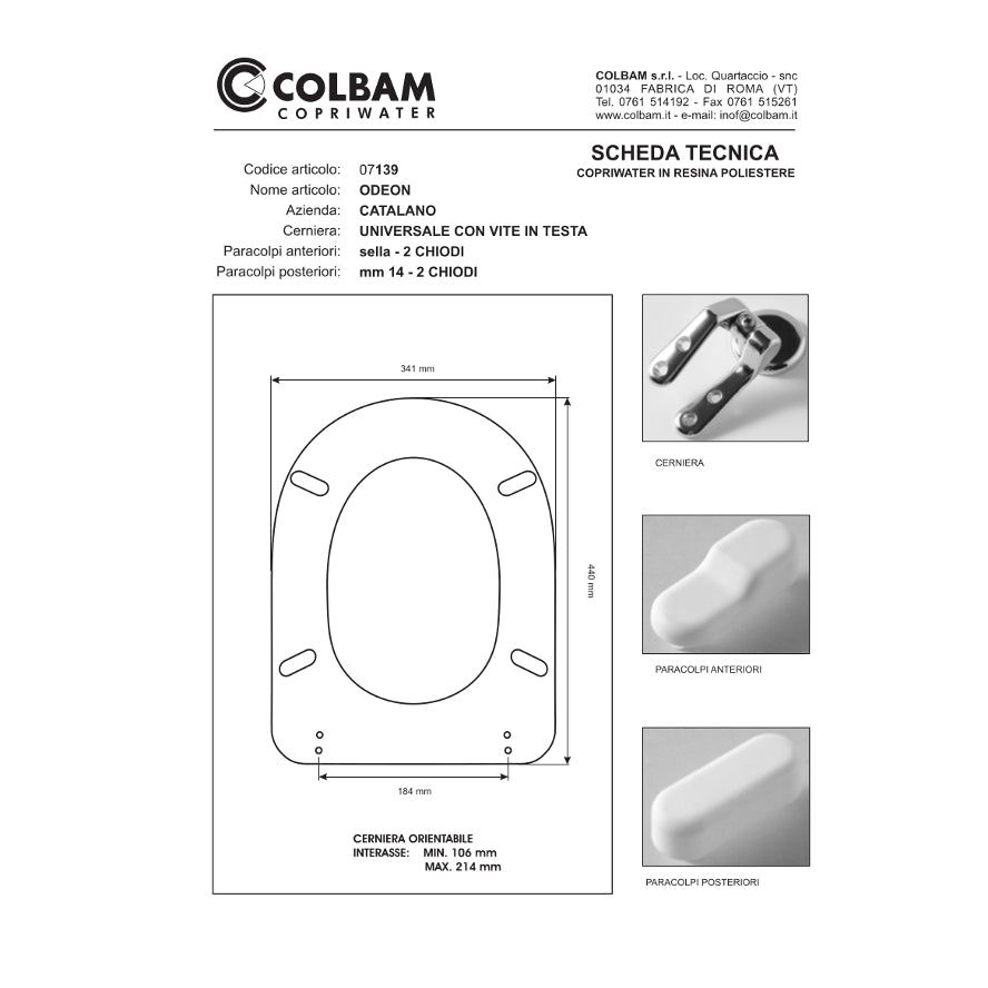 Copriwater Compatibile Odeon