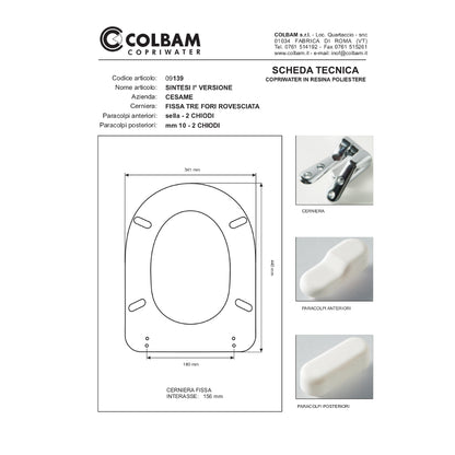Abattant de toilettes compatible avec la première version de la Synthèse