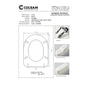 Abattant de toilettes compatible avec Vela 1/Rubino 1