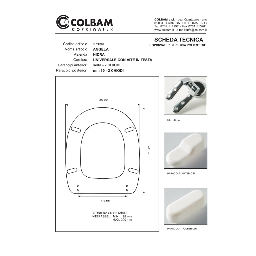 Siège de toilette compatible Angela
