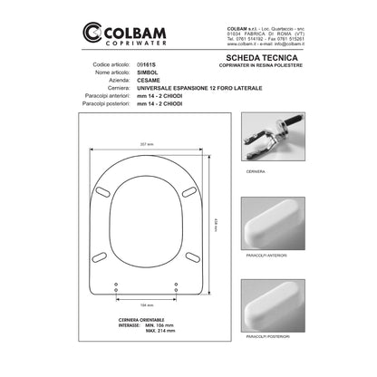 Sièges de toilette compatibles avec les symboles