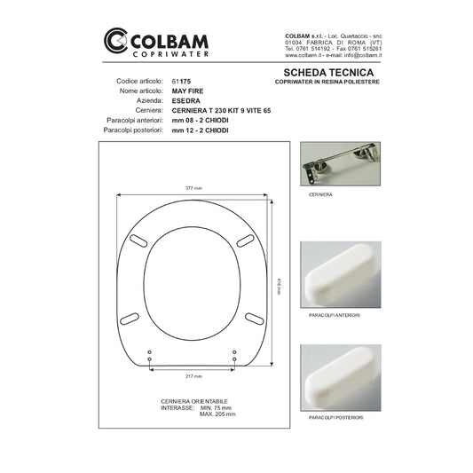 Siège de toilette compatible May Fair