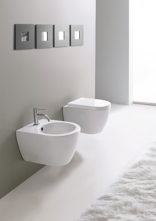 Clean Flush Mini Moon Wand-WC 45x35 cm