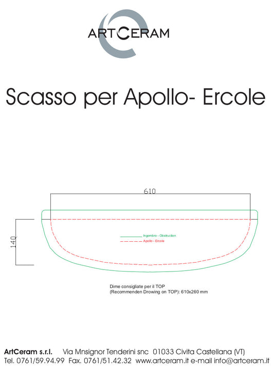 Apollo Halbeinbauspüle 66x49 cm