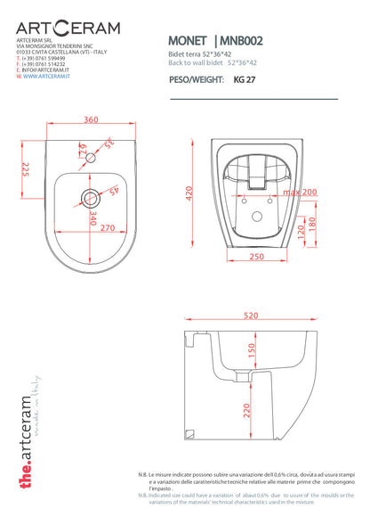 Monet wandhängendes Standbidet