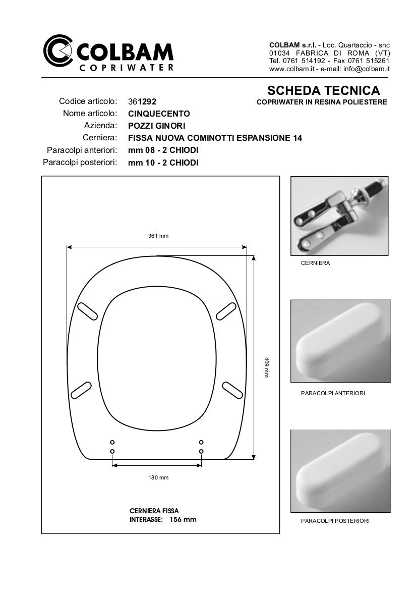 Siège de toilette compatible Cinquecento