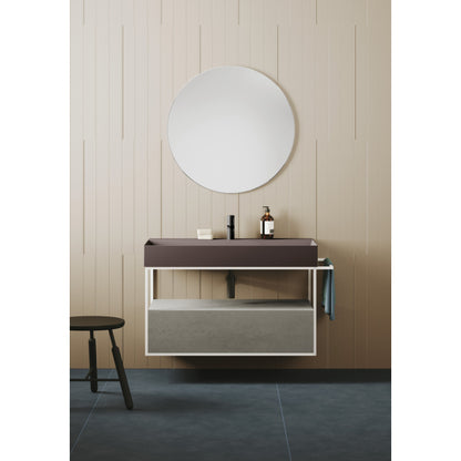 Lavabo appoggio/sospeso monoforo cm 60x45 Elegance Squared