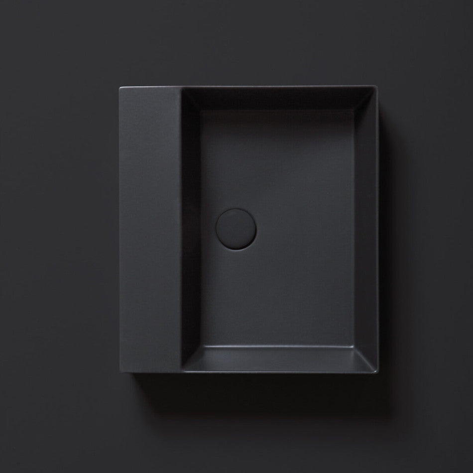 Lavabo appoggio/sospeso senza foro cm 50x45 Elegance Squared