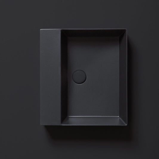 Lavabo appoggio/sospeso senza foro cm 50x45 Elegance Squared