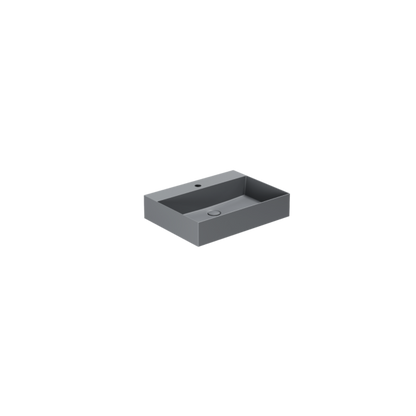 Lavabo appoggio/sospeso monoforo cm 60x45 Elegance Squared