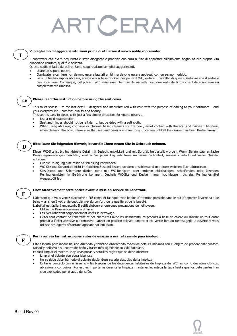 Housse de siège de toilette Blend