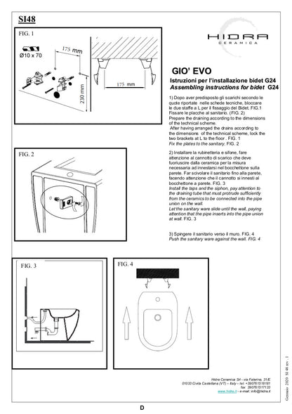 Bidet a terra Giò Evolution
