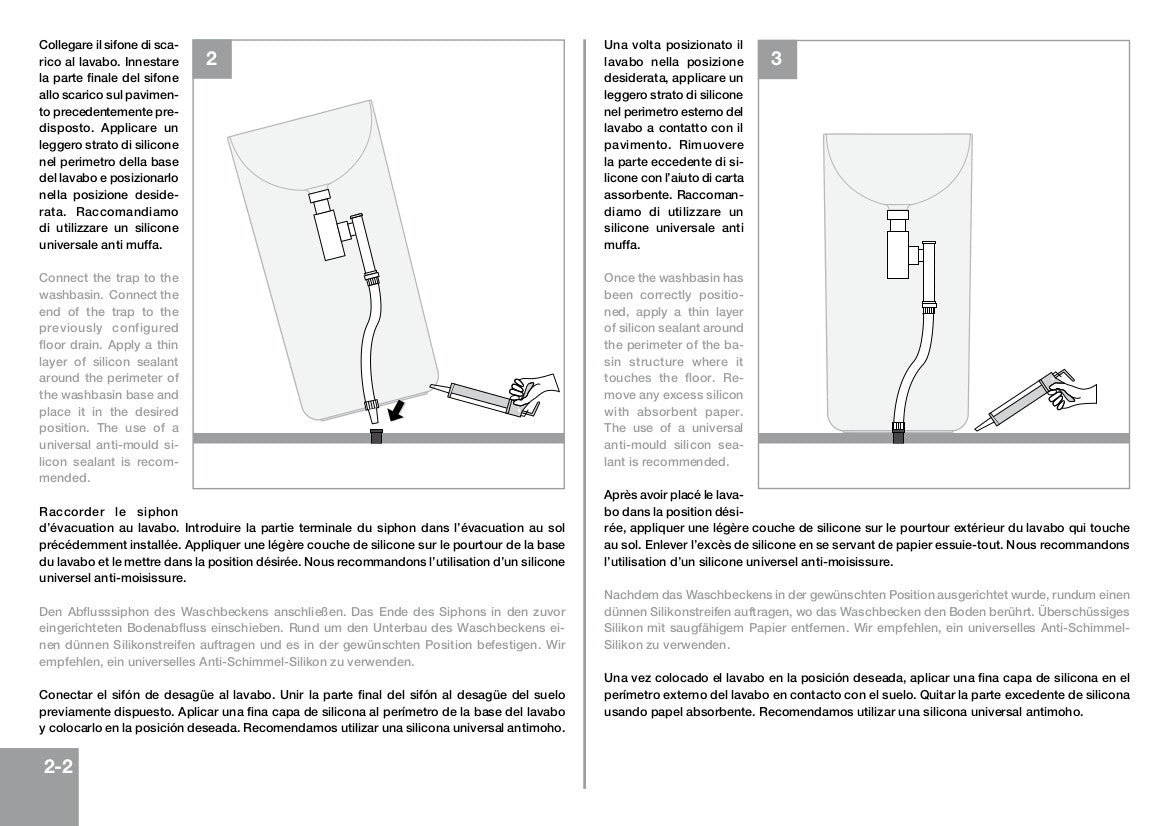 Lavabo a terra da appoggio Moon