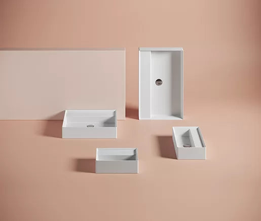 Lavabo suspendu/à poser 75 x 48 cm à marches