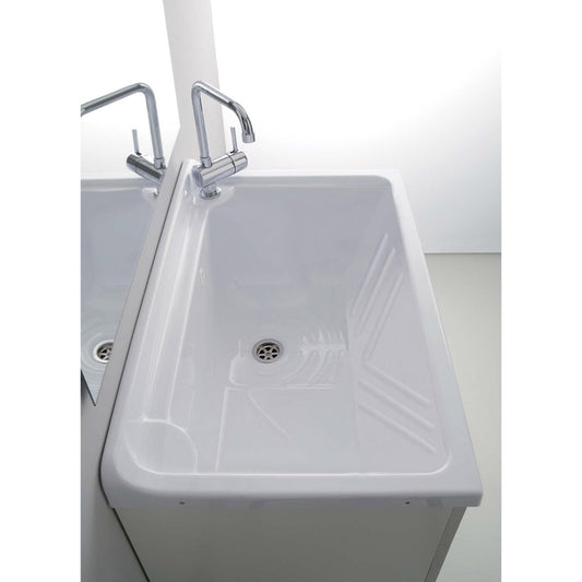 Mobile lavanderia con vasca ABS e due ante cm 70x40xH89 Medusa