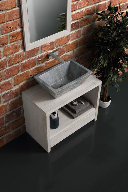 MOBILE DA TERRA IN LEGNO CON CASSETTONE