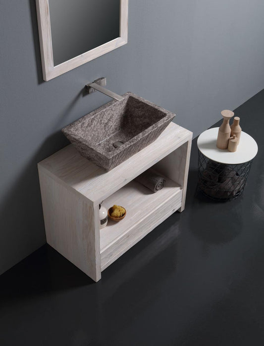 HOLZ-STANDSCHRANK MIT SCHUBLADE