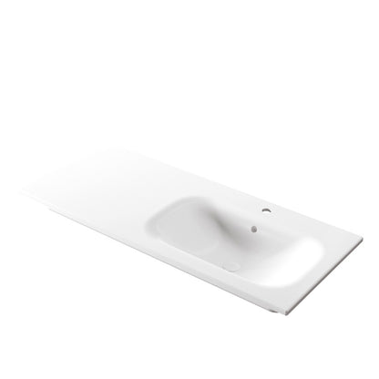 Lavabo da incasso con vasca a destra 121x51x h 16,8 cm Soft