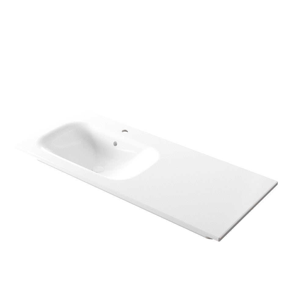 Lavabo encastré avec vasque à gauche 121 x 51 x h 16,8 cm Soft
