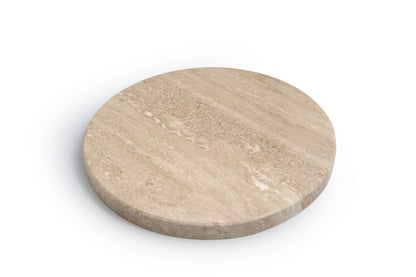 Hocker mit Metallgestell und Marmorplatte