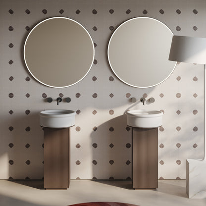 Meuble carré H72 cm pour vasques à poser Mono