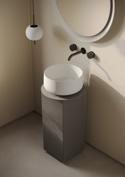 Meuble carré H72 cm pour vasques à poser Mono