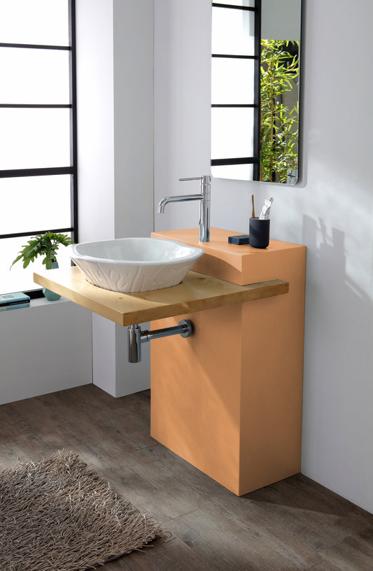 HOLZSCHRANK MIT TRIPPBAREM ABLAGE