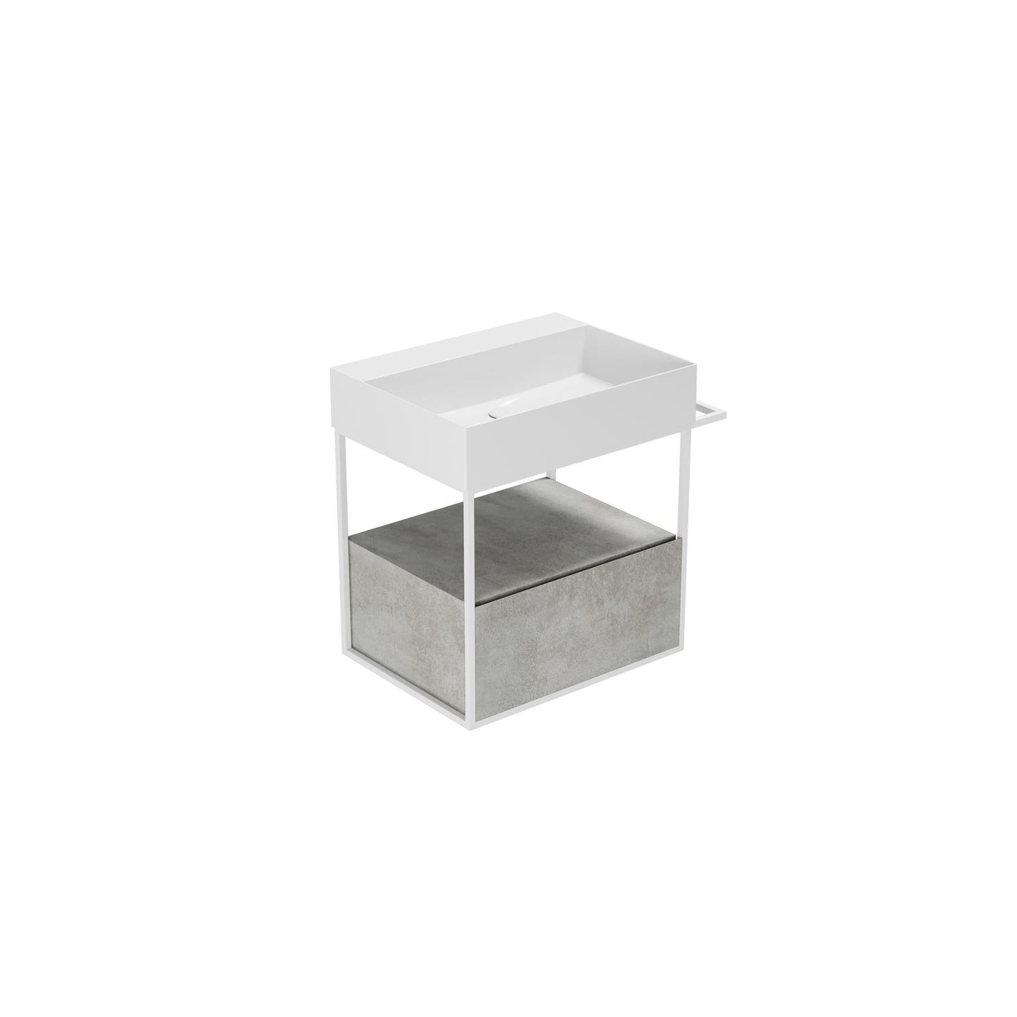 Struttura portalavabo cm 68x44,5xH52 cm con cassetto Elegance Squared