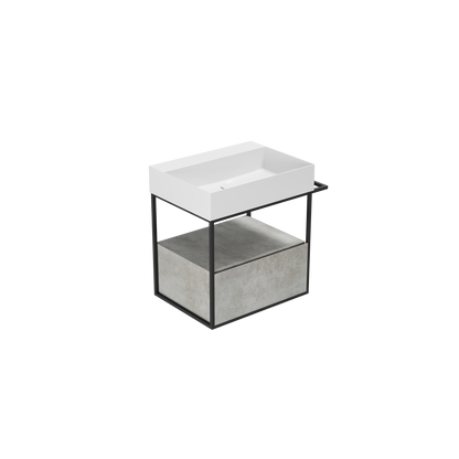 Struttura portalavabo cm 68x44,5xH52 cm con cassetto Elegance Squared