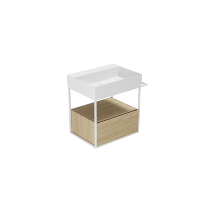 Struttura portalavabo cm 68x44,5xH52 cm con cassetto Elegance Squared